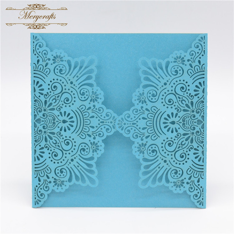 Bengali doc wedding envelopes laser cut paper baptism invitation card