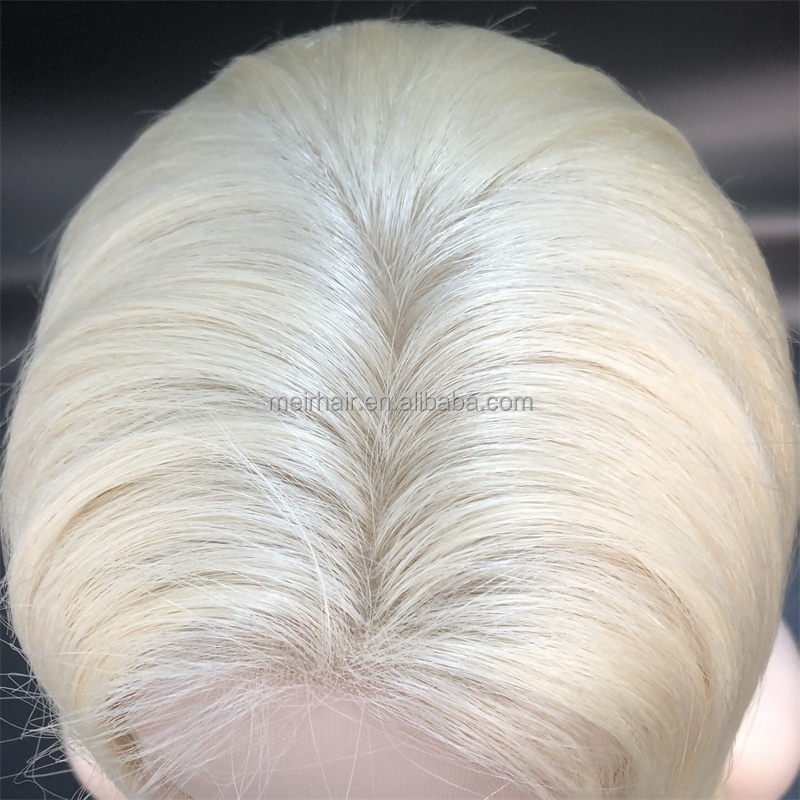 Balayage Blonde Full Lace Silk Top Wigs for White Women