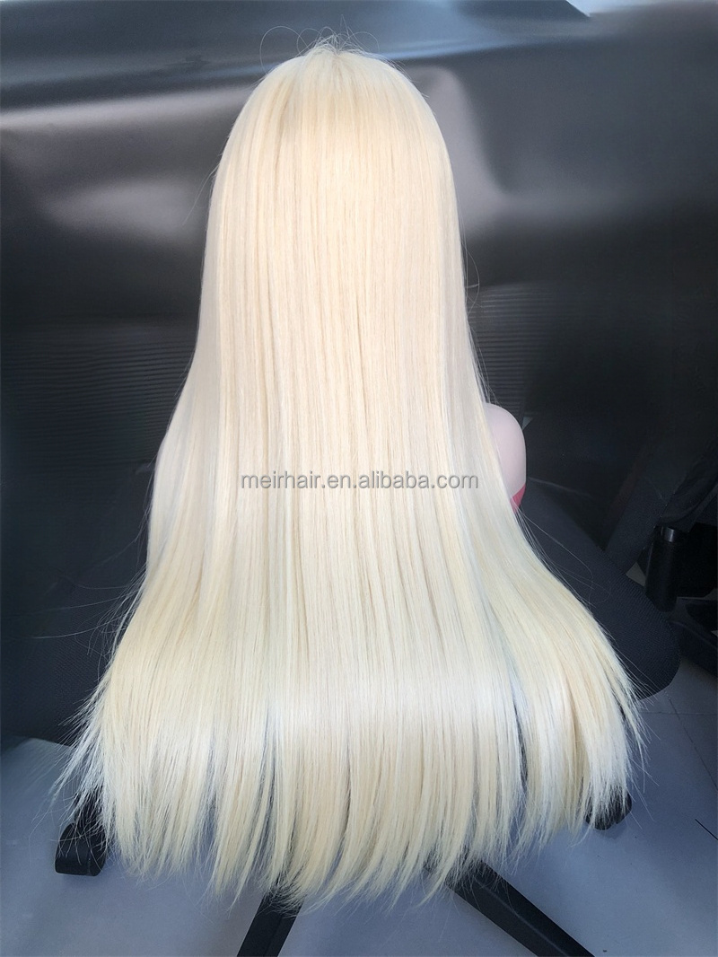 Balayage Blonde Full Lace Silk Top Wigs for White Women