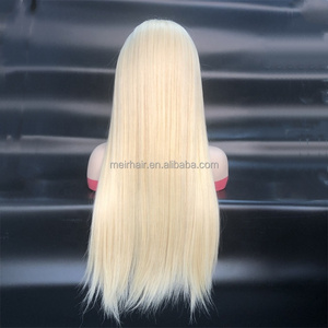 Balayage Blonde Full Lace Silk Top Wigs for White Women