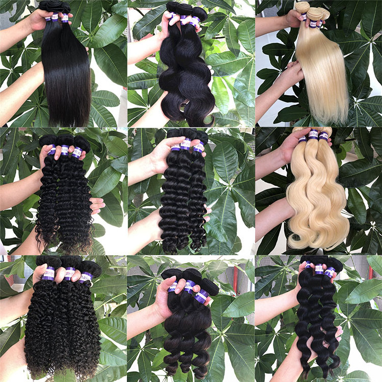 Wholesale Remy Natural Virgin Brazilian Human Hair Extensions 100% Real Human Hair Extensions Bundles