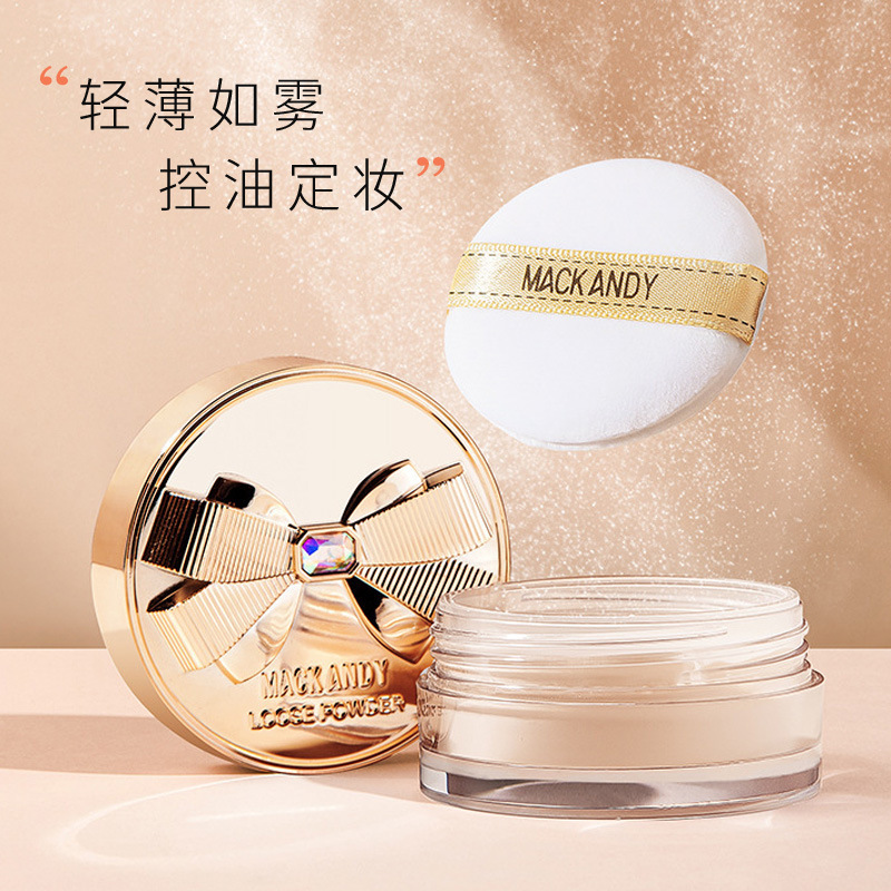 Makeup Maco Andy bow face powder Light silky air finishing powder concealer waterproof smear-proof powder