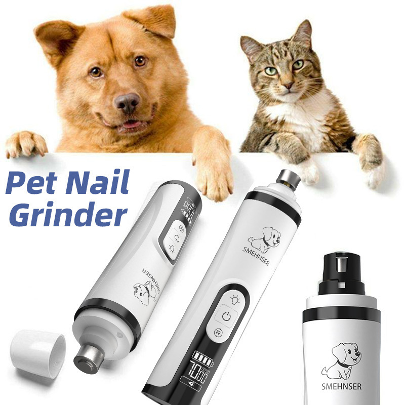 Quiet Professional Electric Rechargeable Portable Dog Cat Pets Nail Grinder With Led Light For Pet Dogs And Cats