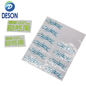 Deson Crystal label uv transfer sticker Pressure label Tear film leave word Tea logo Self-adhesive transfer sticker