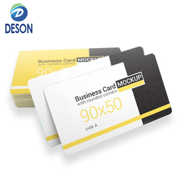 Deson In Stock Luxury Plastic/Paper/Acrylic/Pvc Name Business Card Printing With Logo