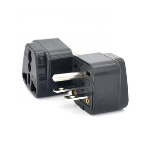 Universal American NEMA 6-15P Adapter Plug Canada Japan Ground 3 Pin AC Electric Power Plug 250v 15A Black White