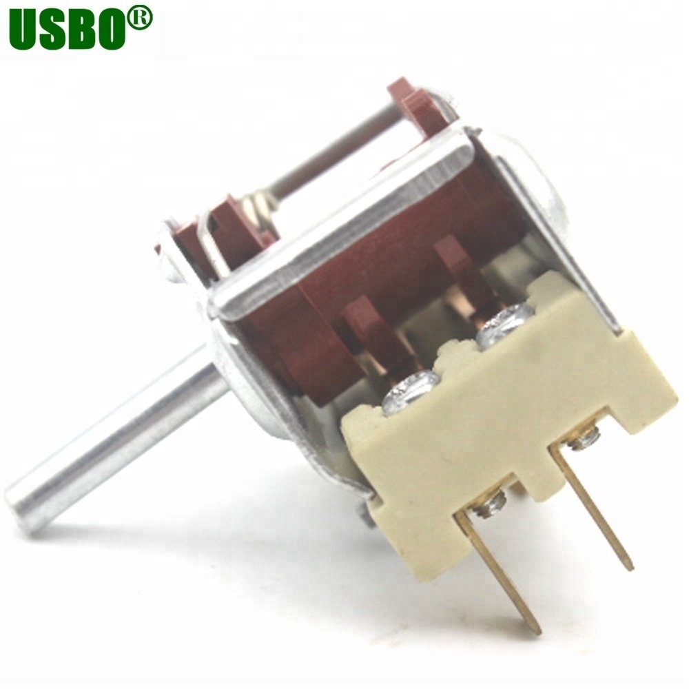 Red 2 position 16a 250v rotary selector switch for oven heater