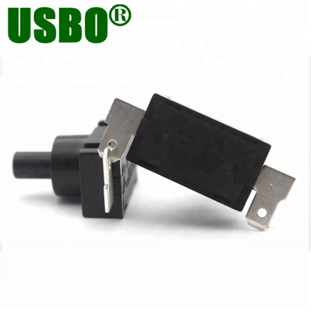 Black 16a 250v latching push button switch for vacuum cleaner