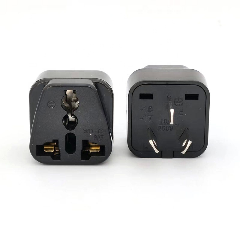 Universal EU UK US to AU CN Plug Adapter Australia New Zealand Fiji Argentina Type I 3 Pin AC Power Plug 10A