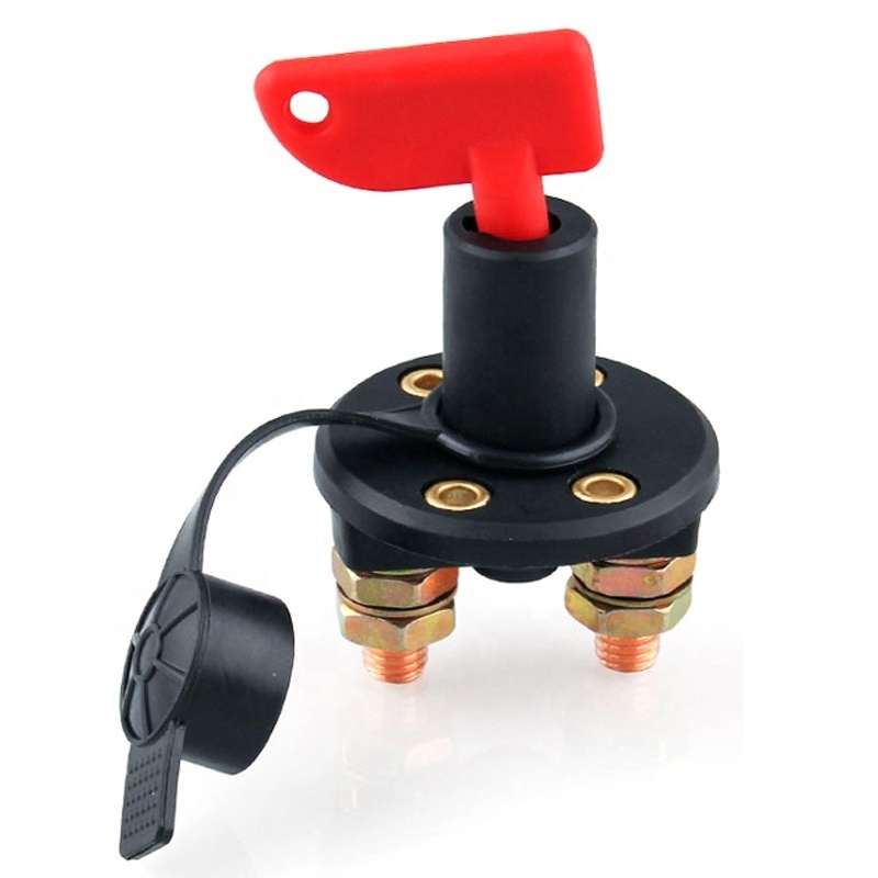 Universal Car 300A Auto Battery Disconnect Boat Cut Off Kill Switch 100A M10 M8 Master Power Rotary Switch With Removable Key