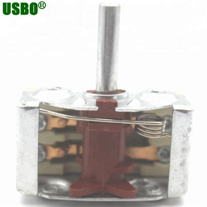 Red 2 position 16a 250v rotary selector switch for oven heater