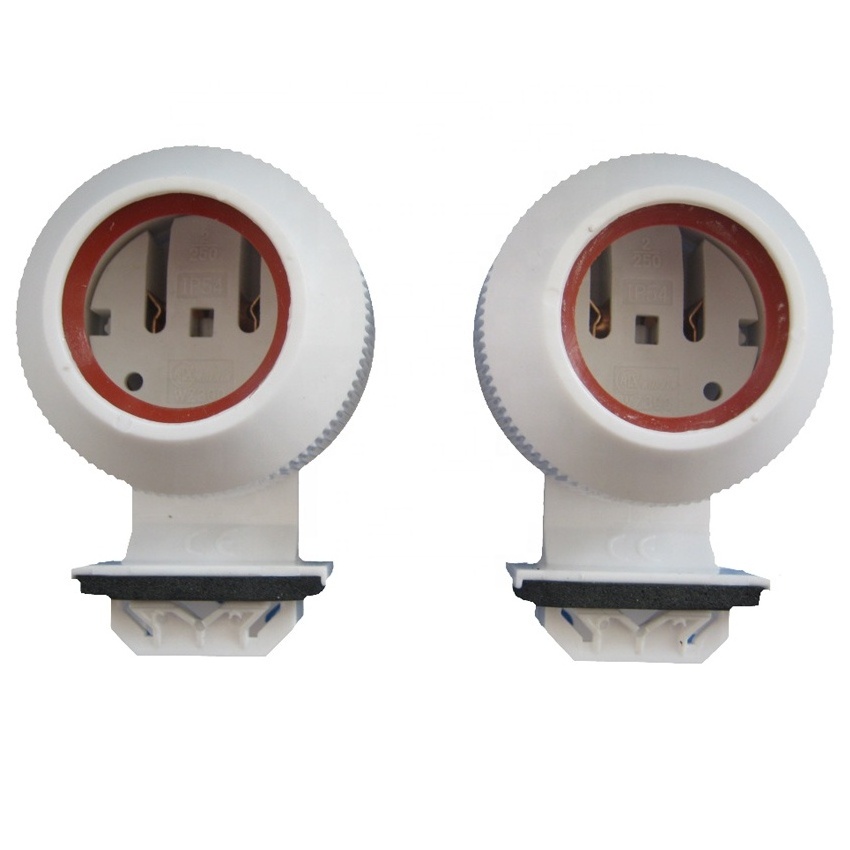 Single Screw Snap Unlock Daily T5 T8 Waterproof IP67 Plastic LED Lamp Holder G5 Fluorescent Socket G13 LED Lighting Base