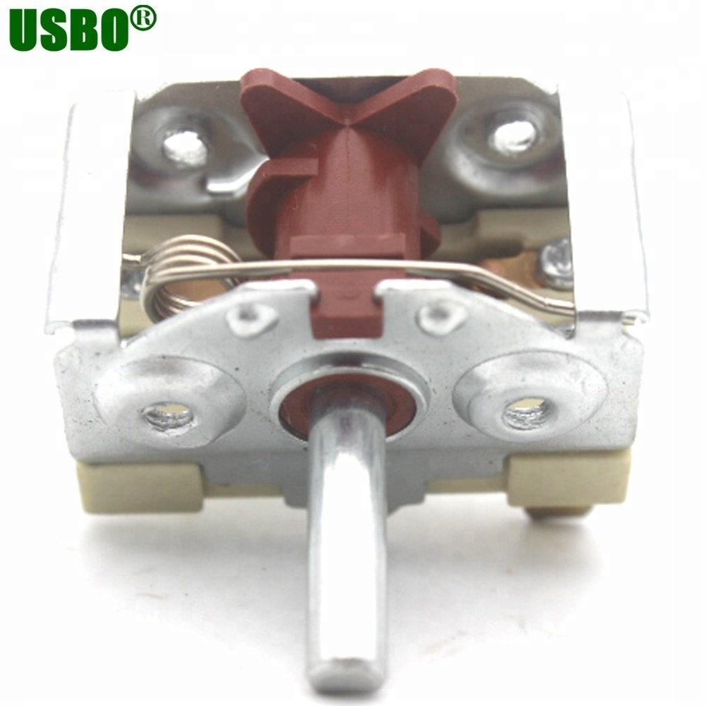 Red 2 position 16a 250v rotary selector switch for oven heater