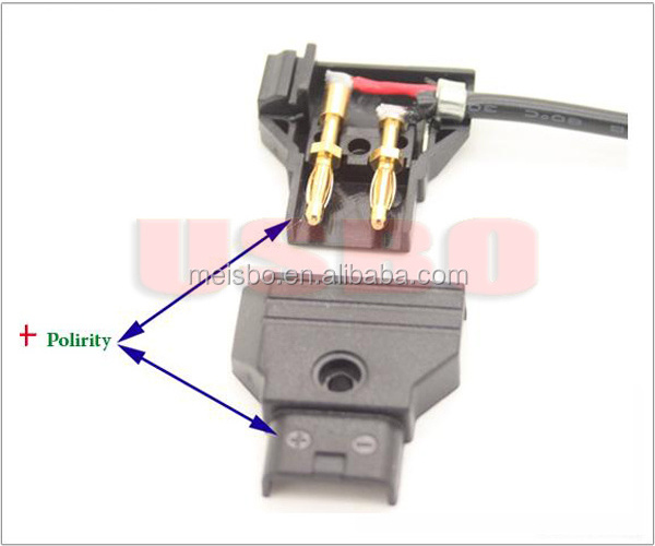 Black Male D-TAP Connector Welded Installation B Port V Port Camera Battery Power Plug for DSLR Rig DV Fiber Cable Terminal