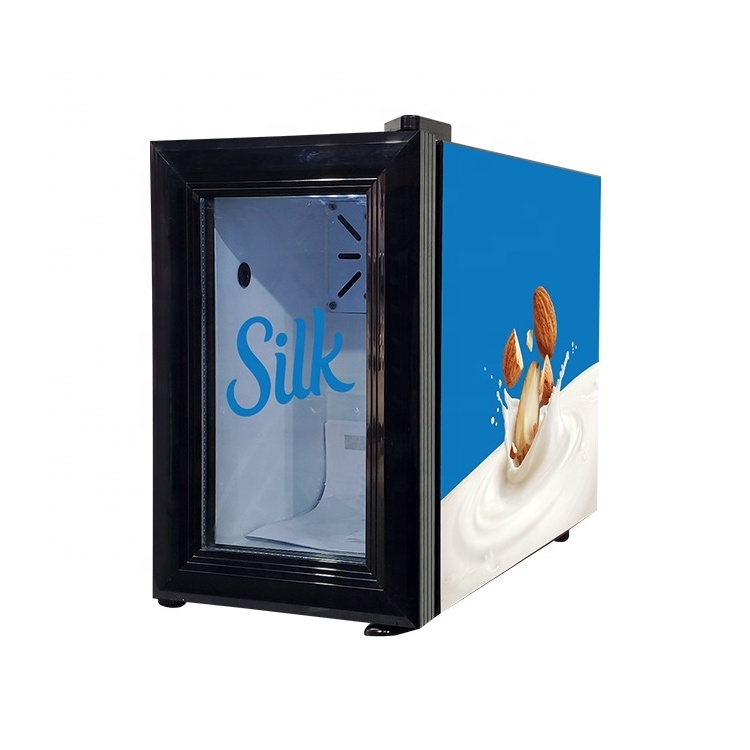 Meisda 8L Meisda Table Top Glass Door No Frost Hotel Room Mini Cooler Bar Milk Fridge With Lock