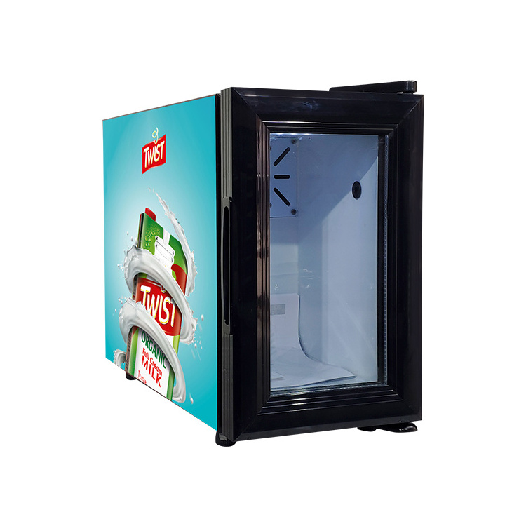 Meisda 8L Meisda Table Top Glass Door No Frost Hotel Room Mini Cooler Bar Milk Fridge With Lock