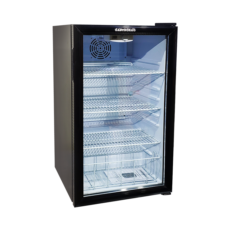 Meisda OEM Lock Hotel Energy Drink 98L Display Cooler Single Door Mini Display Fridge with Glass Door