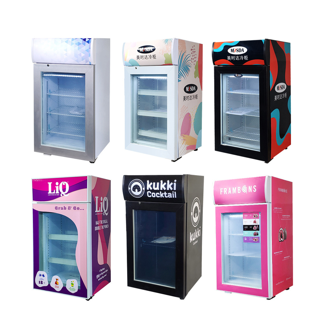 MEISDA SD50B 50L Upright Refrigeration Mini Bar Frozen Food Ice Cream Popsicle Display Freezer For Home