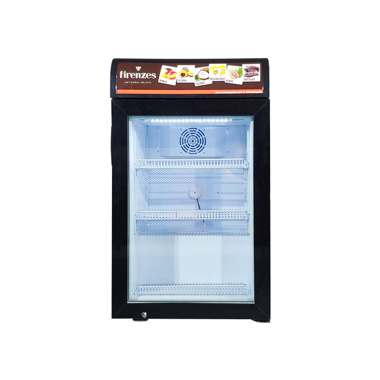 MEISDA SD98B 98L Mini Ice Cream Vertical Deep Display Freezer With Glass Door