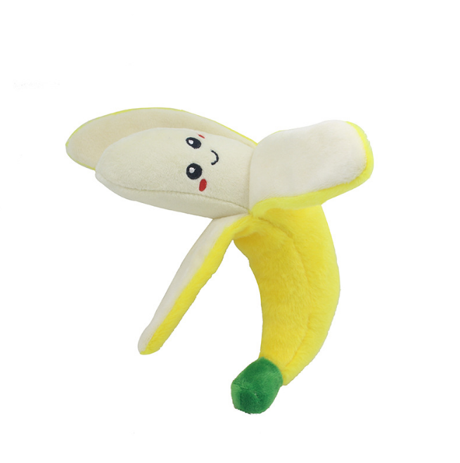 Factory Direct Sale Fruits Vegetables Interactive Educational Plush Sound Chew Toy Dog Toy Pet