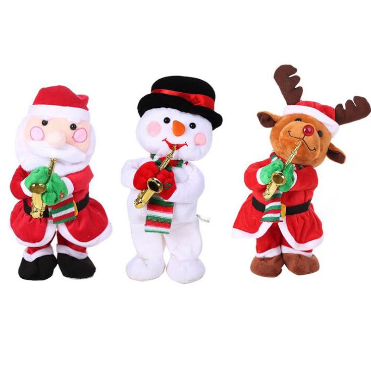 Special offer 2021 christmas  decorations  pet toy  Santa Claus singing dancing pet toys