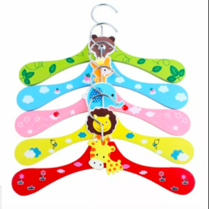 Ropa Para Perro Wood Pet Apparel Hangers Cute Cartoon Print Cat Dog Clothes Hanger Rack Puppy Hangers for Small Dogs Clothing