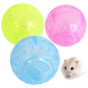 Plastic Pet Rodent Mice Jogging Ball Hamster Gerbil Rat Exercise Portable Funny Solid Hamster Running Balls Play Toys Accessory