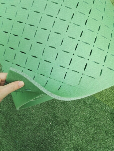 10mm thickness rubber base artificial grass XPE foam shock pad grass underlay for football pitch  shock absorption mat