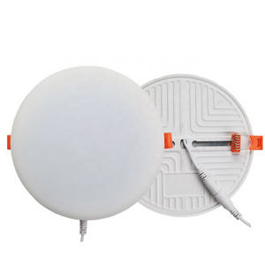 Frameless Recessed Square Round Led Panel Light Manufactures Zhongshan 9w 18w 24w 36w Luminous White Body Lamp Lighting Office