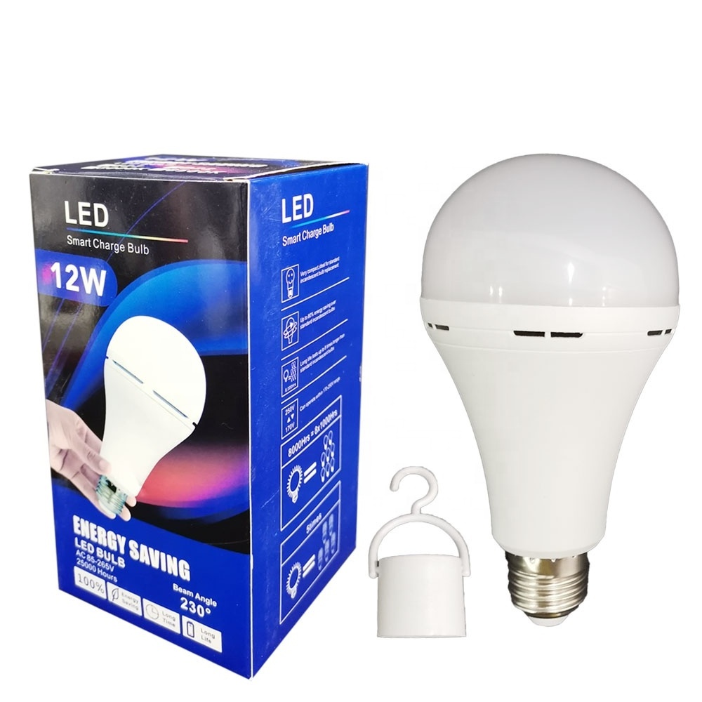 Hotsale Rechargeable led light 9W 12W Emergency Light led bulb for home