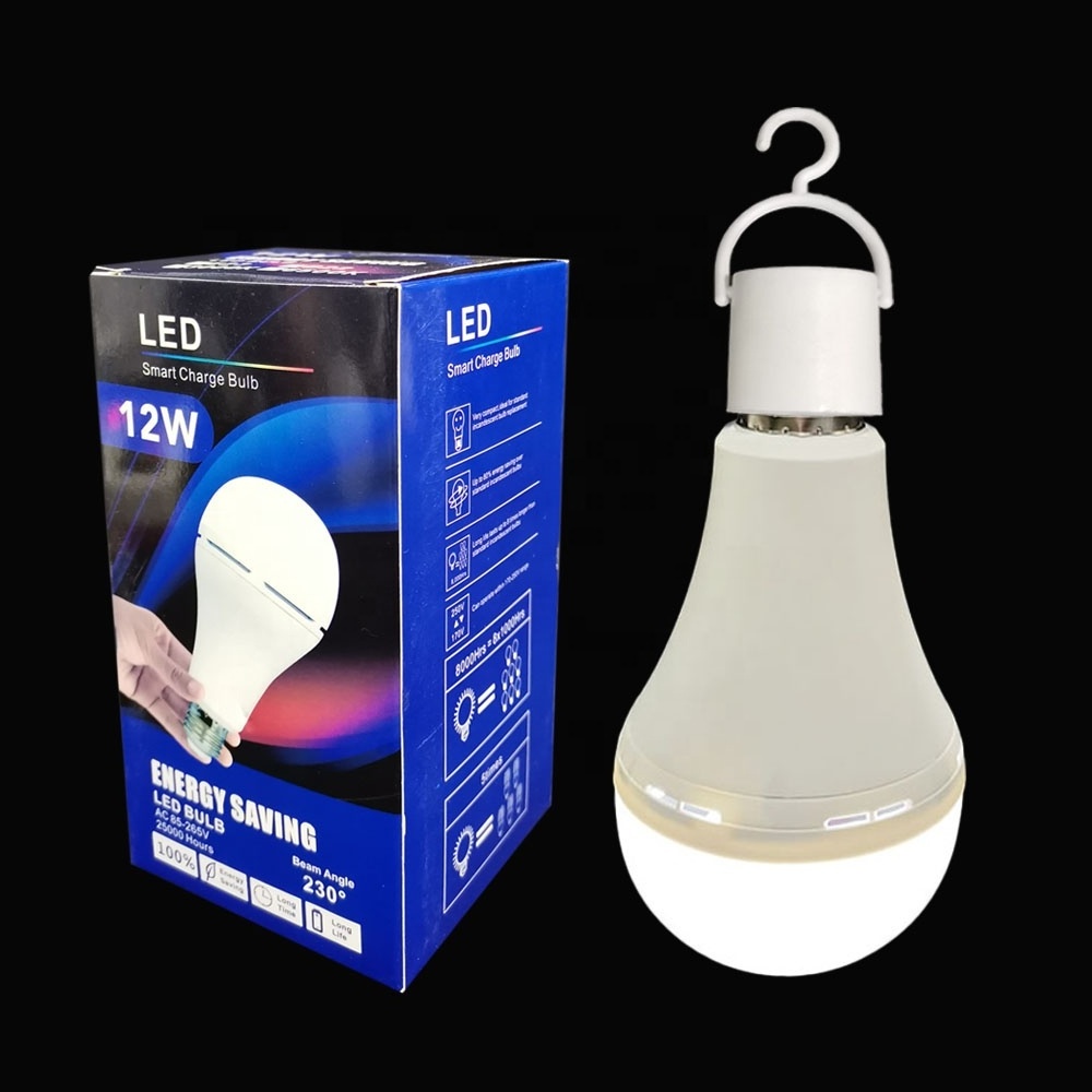 Indoor Power Failure LED Rechargeable Aluminum Plastic Lithium Battery Emergency Emerg Bulb SMD Led Emergency Lights For Home