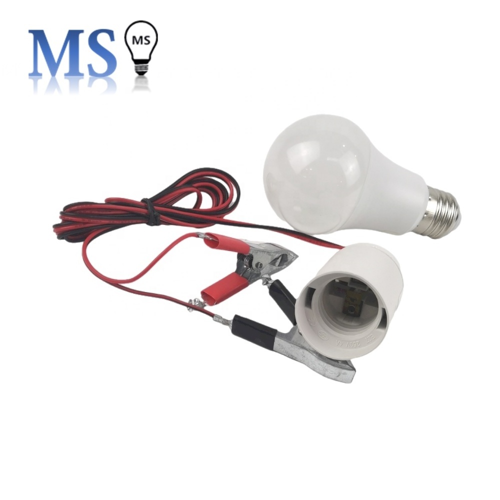 Factory Low Voltage Energy Stock DC12v Led Bulb Lights E27 B22 5W 7W 9W 12W 18W Lamp 12V Led Light Bulb With Clip Wire Switch