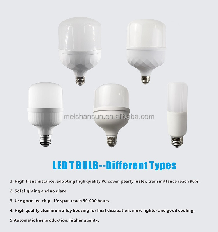 High Power and Quality Led Big T Shape Light Bulb E27 E40 Lamp Bombilla Led 20W 30W 40W 50W 60W Bulb Led Foco 50 Watt LED T Bulb