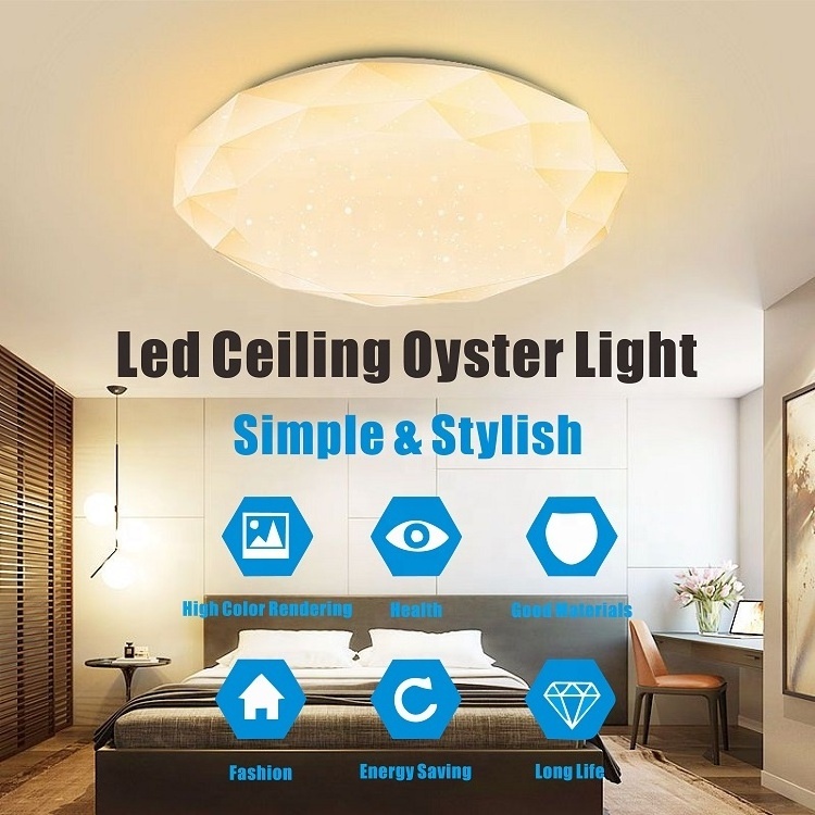 Dimmable CE Modern European Style Acrylic Round Shape Led Ceiling Light 12W 18W 24W 36W 40W For Bathroom Bedroom Home