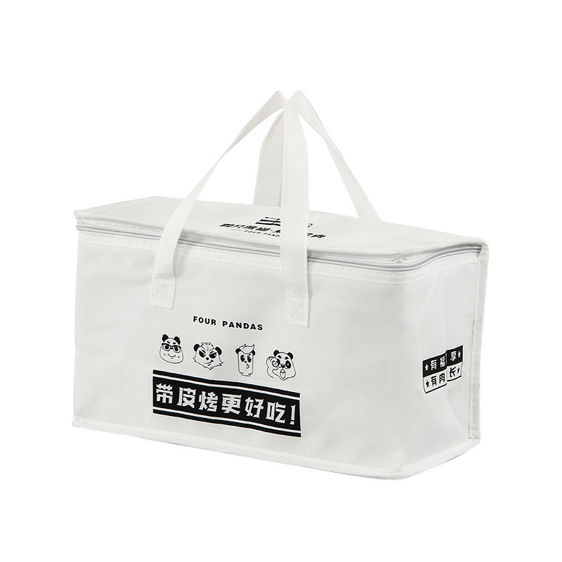 custom logo reusable bulk insulated portable promotional beach non woven zipper cooler tote bag for ice cream