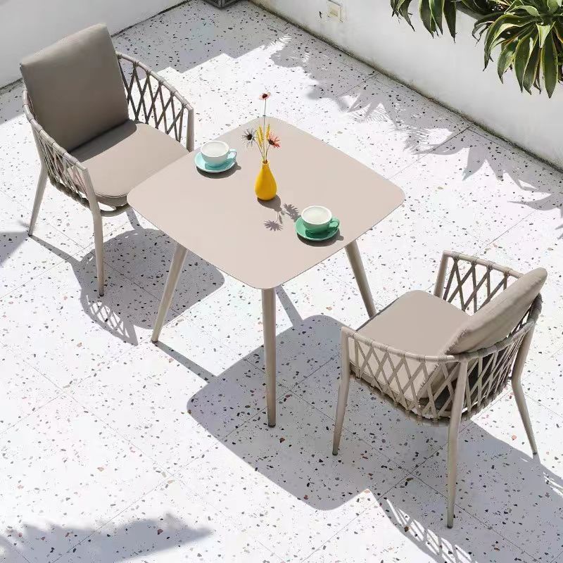 Outdoor Rattan Patio Furniture Set 3 Piece Garden Table And Chairs