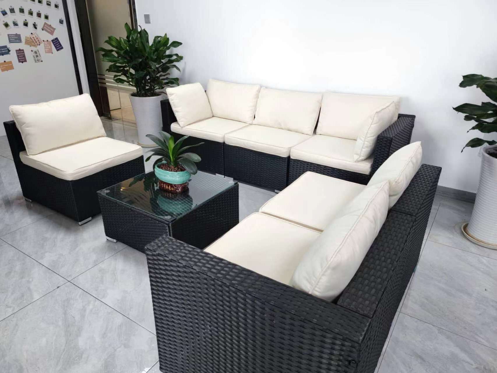 Wholesale Sectional Modular rattan Sofa garden set patio outdoor furniture rattan sofas