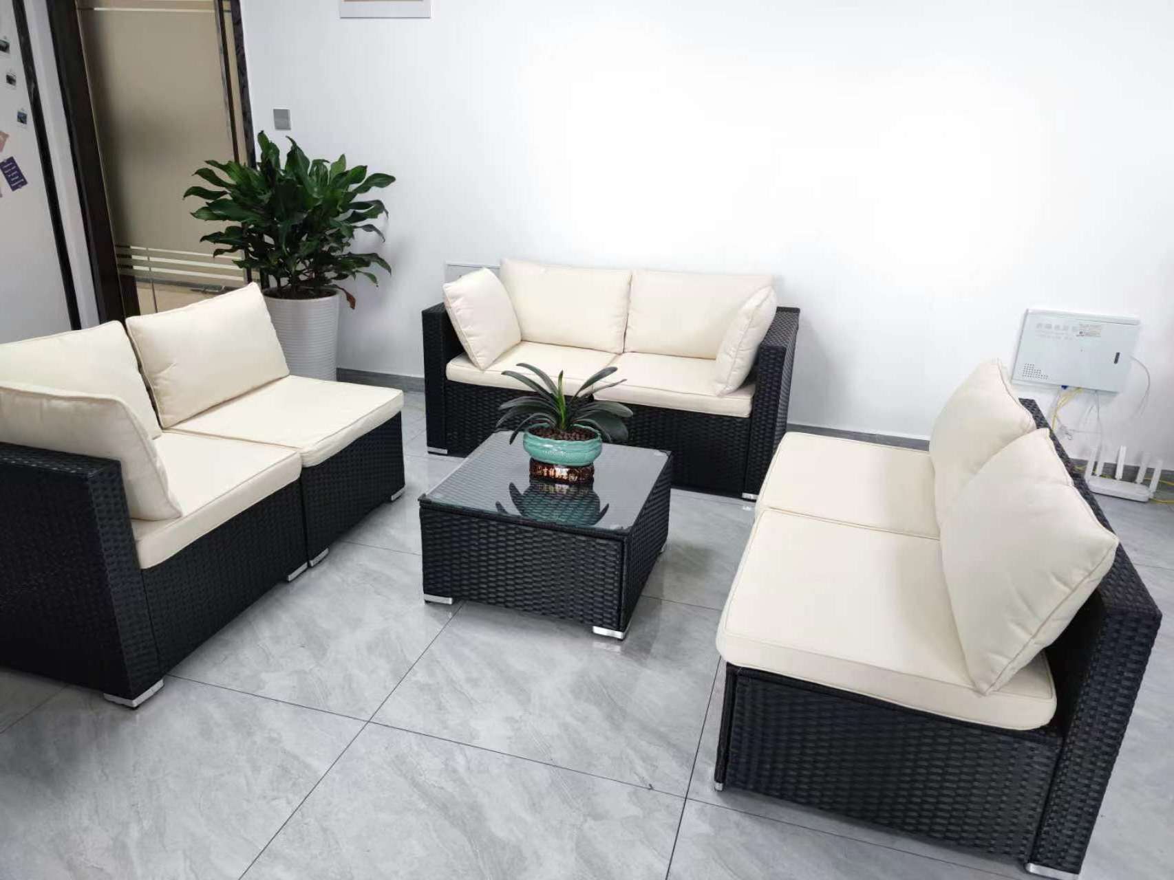 Wholesale Sectional Modular rattan Sofa garden set patio outdoor furniture rattan sofas