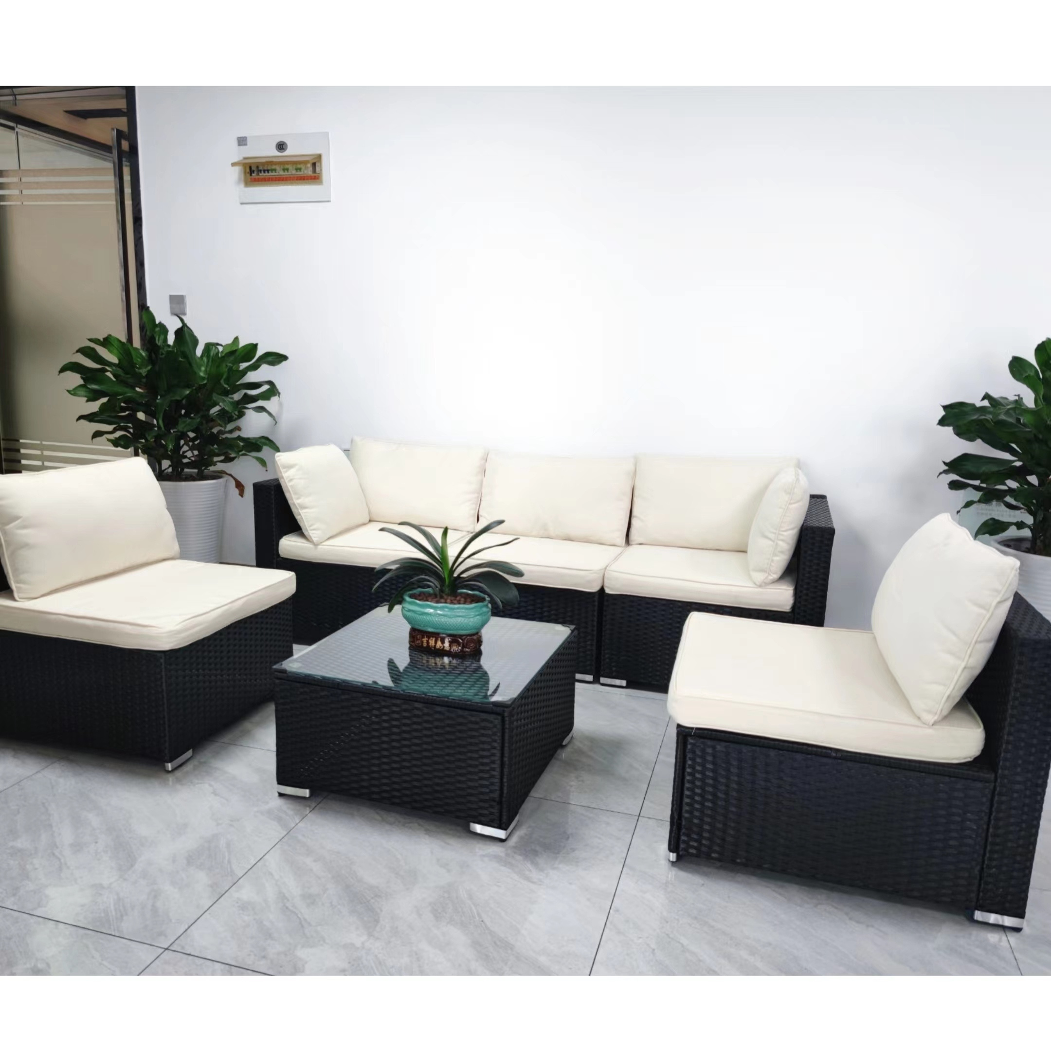 Wholesale Sectional Modular rattan Sofa garden set patio outdoor furniture rattan sofas