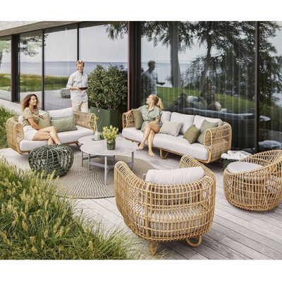 Factory Rattan Furniture Wicker Table Set Outdoor Sofa Patio Furniture Dining Table and Chair Carton Modern Leisure Garden Set