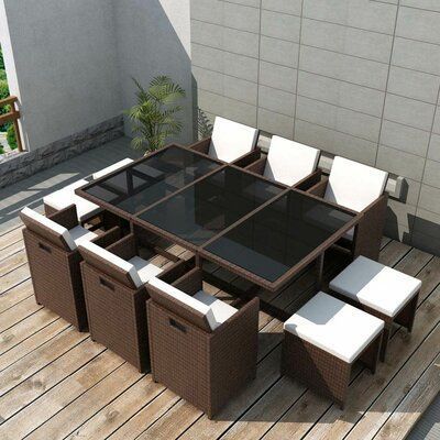 Modern Rattan Dining Set Patio Outdoor Rattan Wicker Furniture Sets garden table and chairs set