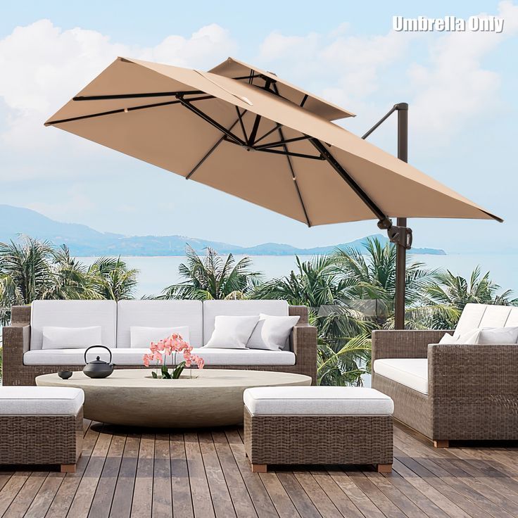 Outdoor high quality commercial swimming pool beach umbrella garden Roman umbrella khaki