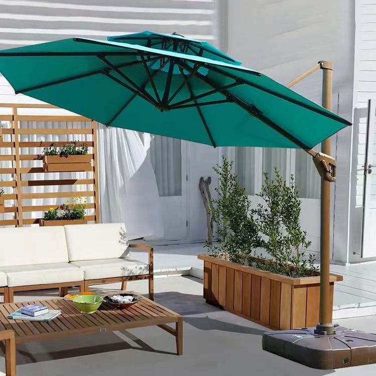 Rectangular Outdoor Market Patio Table Umbrella with Tilt Patio Umbrellas Double Top Outdoor Umbrella