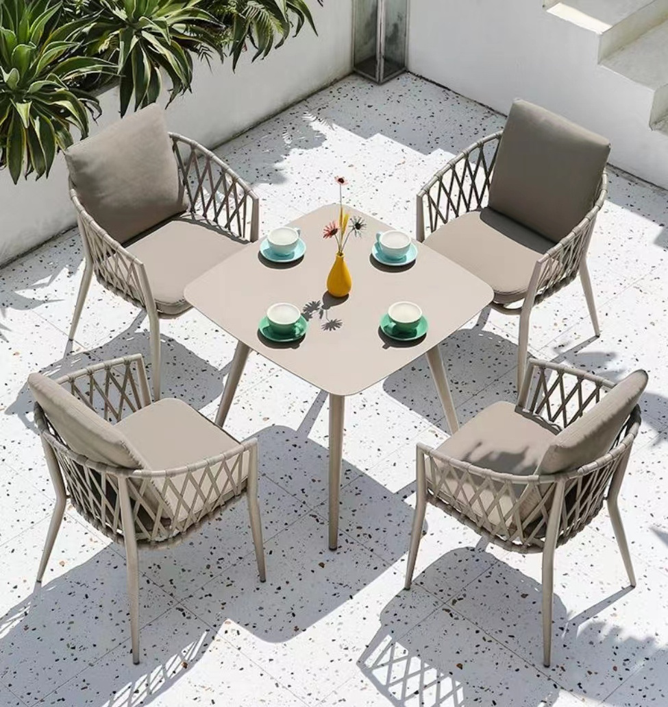 Outdoor Rattan Patio Furniture Set 3 Piece Garden Table And Chairs