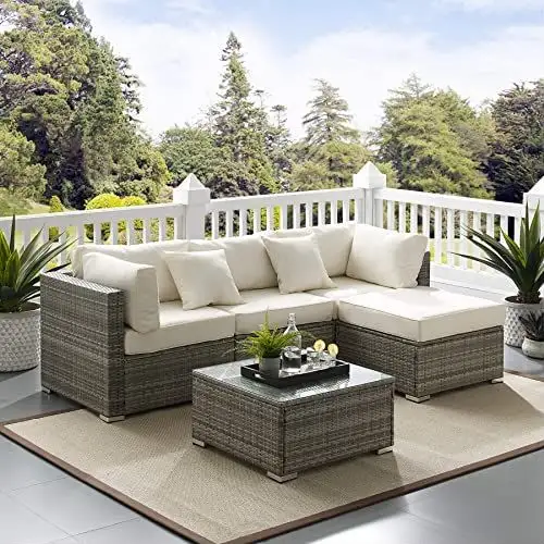 Low Price Sale Aluminum PE Rattan Garden Balcony Sofa Set Terrace Wicker Outdoor Furniture