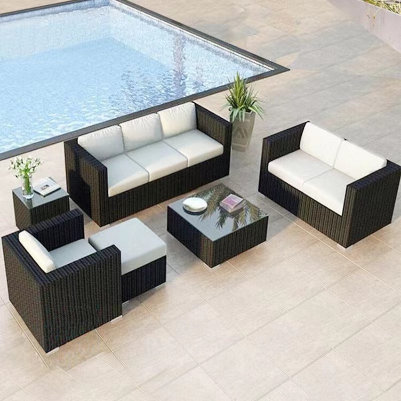 Low Price Sale Aluminum PE Rattan Garden Balcony Sofa Set Terrace Wicker Outdoor Furniture