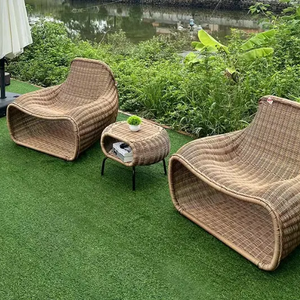 Modern Corner Set Design Outdoor Garden Patio Furniture L Shape Wicker Rattan Sofa Waterproof Sunscreen