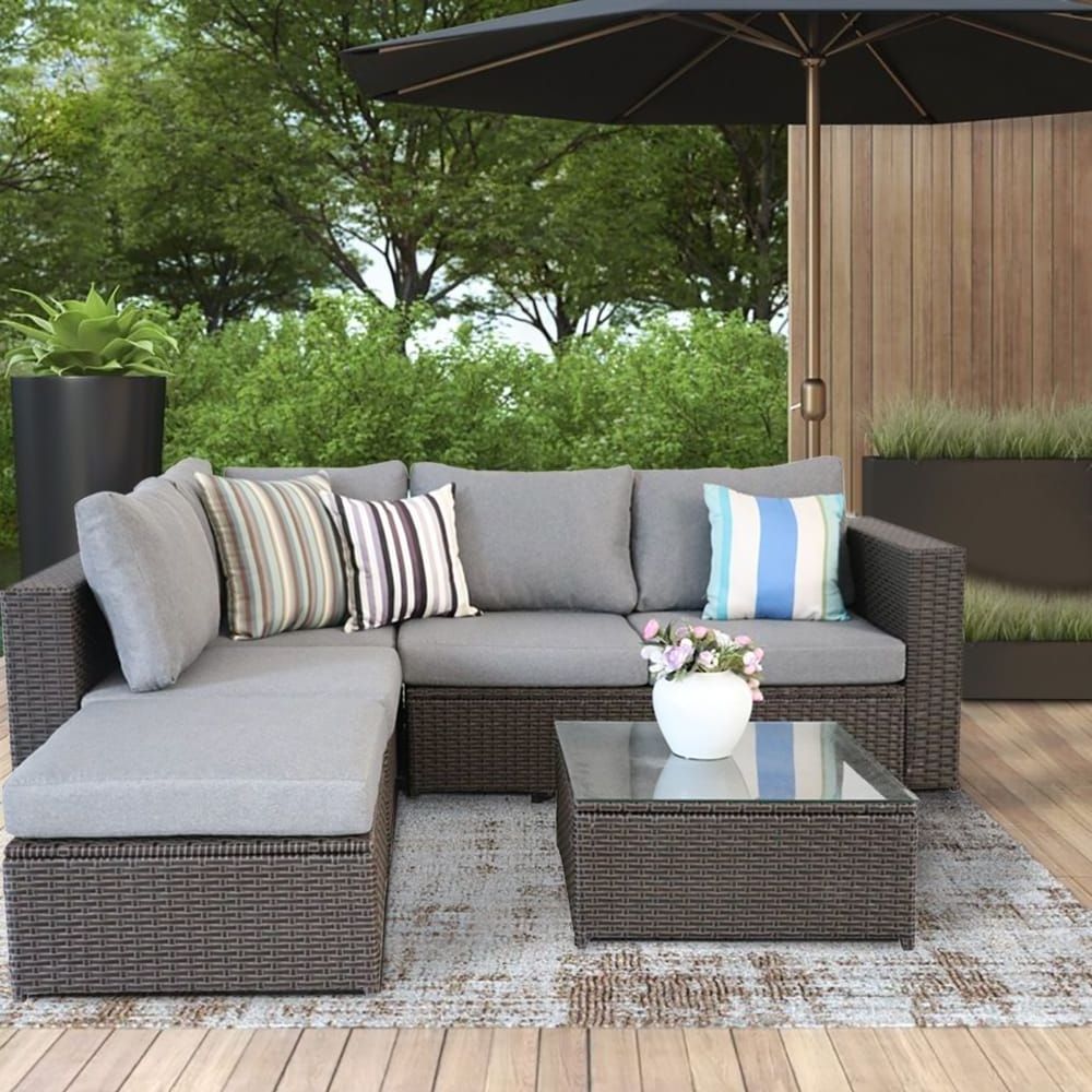 Rattan Wicker Outdoor Furniture Sale Set Garden Rattan Sofa Patio Outdoor Rattan Furniture Modern Sofas Set Gargen Furniture