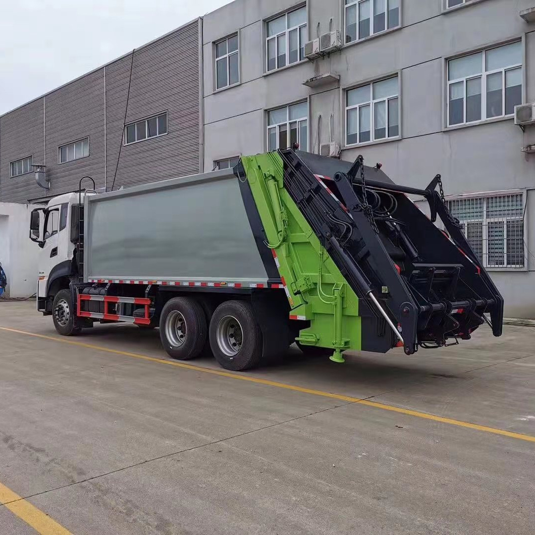 Factory 20 cbm Compressed Sanitation Rubbish Collection Hook Lift Roll Off Waste Compactor Garbage Truck