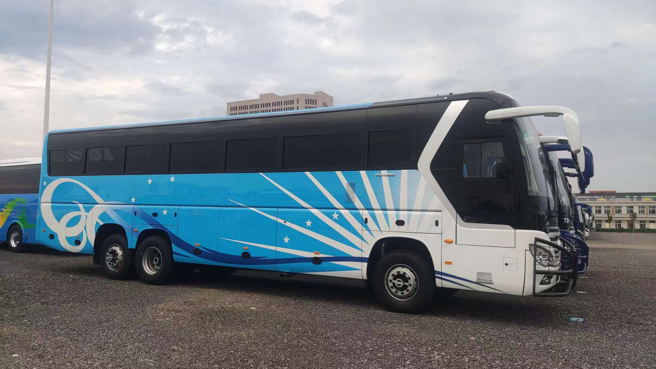 New model RHD ZK6120D1 57+1 seats transportation coach bus with double axles shipped out to Zimbabwe